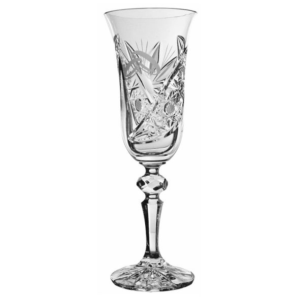 Liliom * Cristal de plumb Pahar de șampanie pentru nuntă 150 ml (LGyű11620)