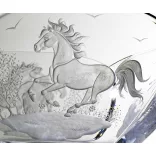 Other Goods * Cristal Bol cu motiv ecvestru 25 cm (Sze16416)