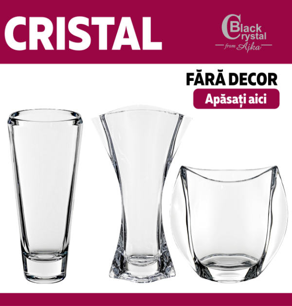 Colecție de vaze de cristal