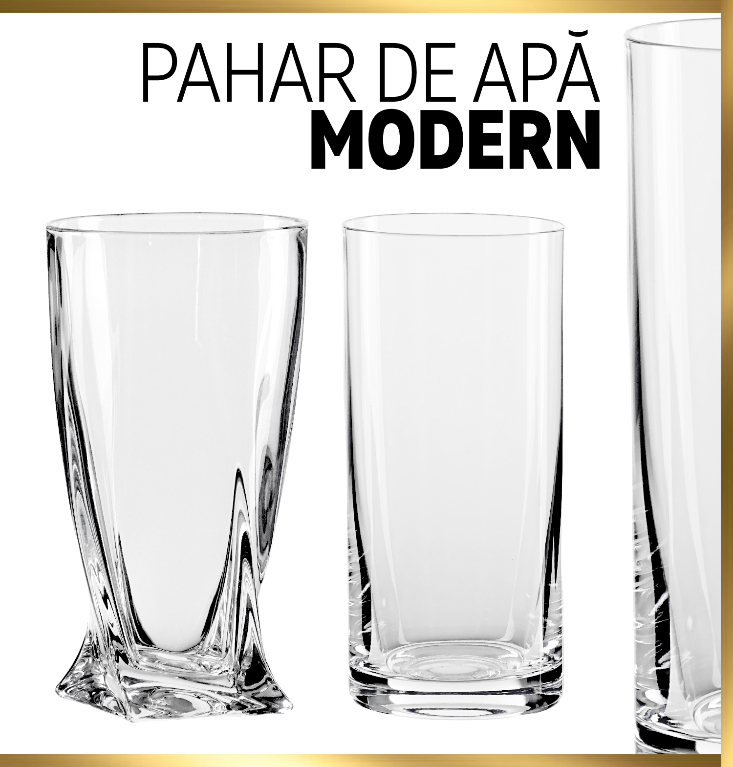 Pahare de apă cristal
