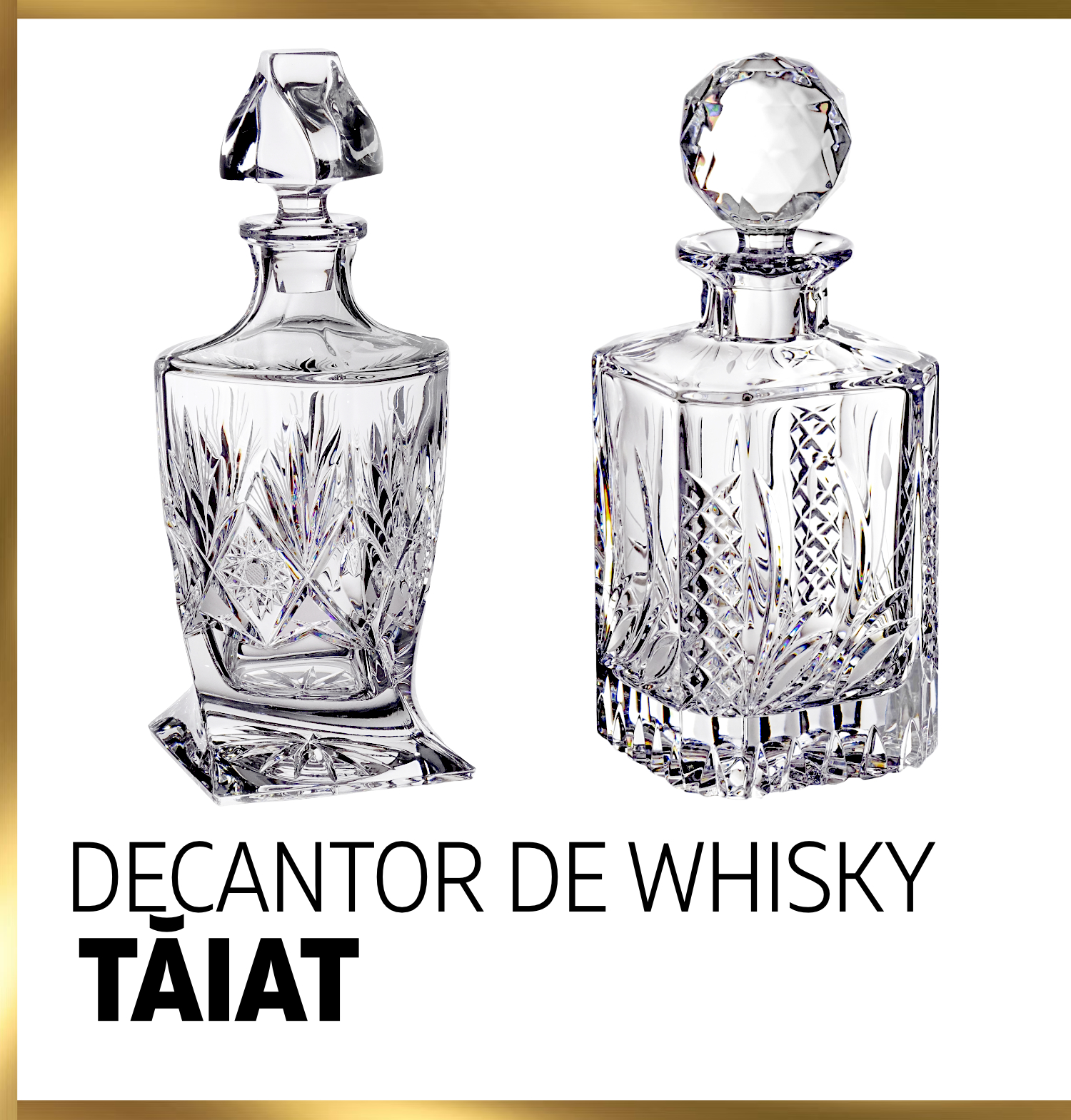 Decantor de whisky din cristal