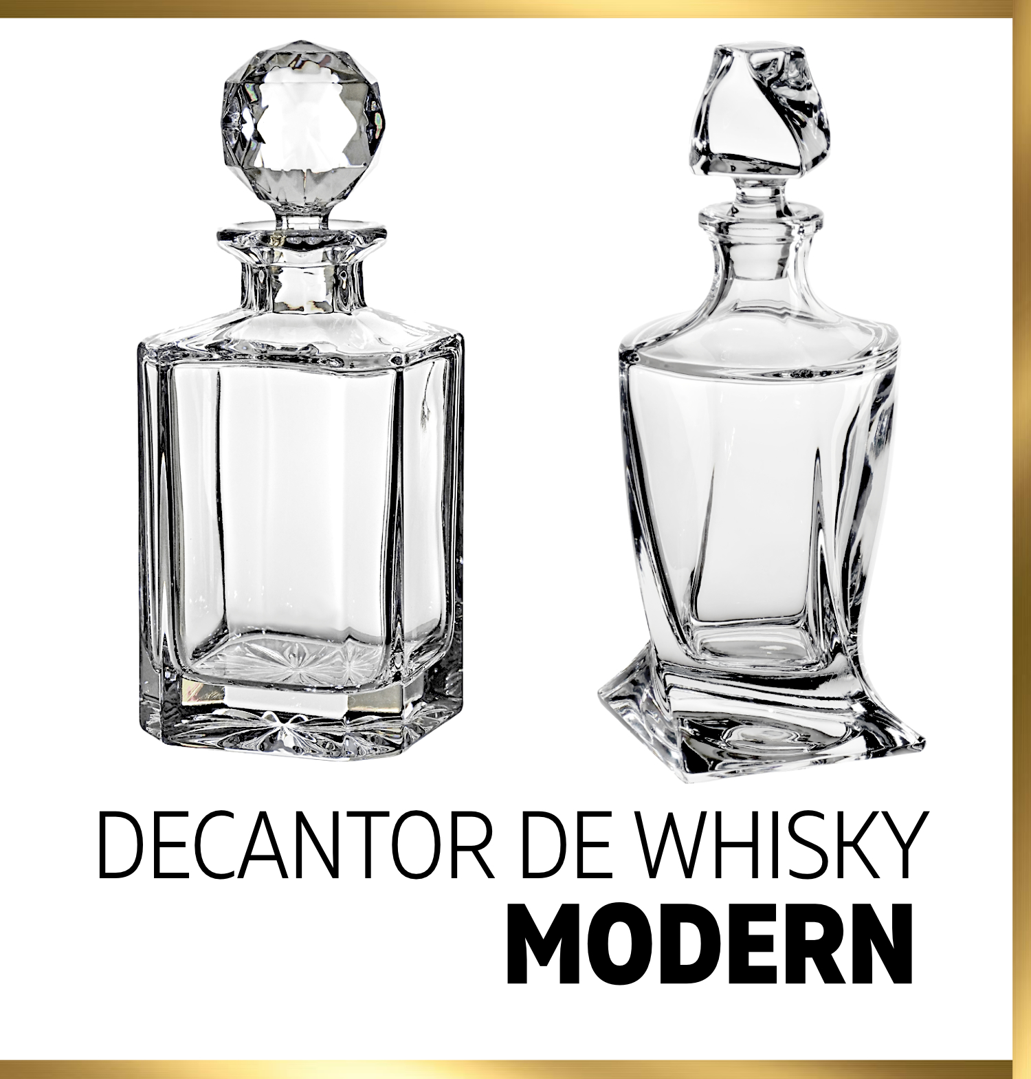 Decantor de whisky din cristal
